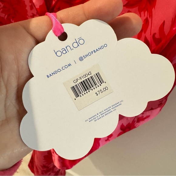 NWT Ban.dō Hot Pink Floral Stretch Silk Short Sleeve Leisure Shirt Size 2X - Picture 4 of 5